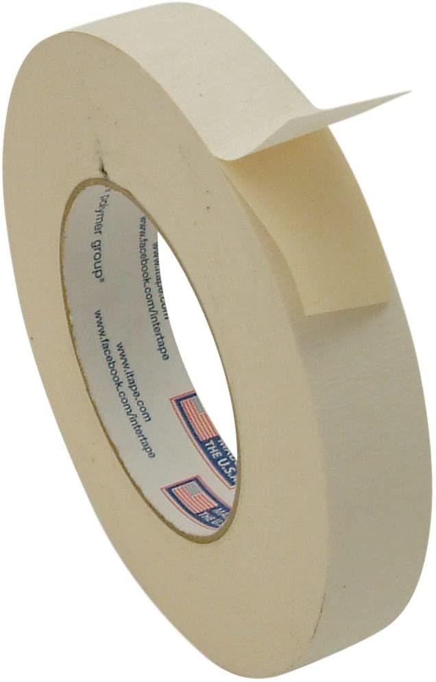 Intertape 591_BEIG0536 591 Double Sided Flat back Paper Tape_ 1_2_ x 36 yd_, Beige